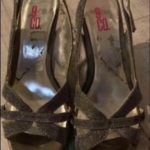 Dark Grey Sparkle Heels